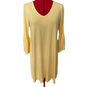 New Directions Polished Summer Dress - Size M (Sunlight Yellow)-NWT